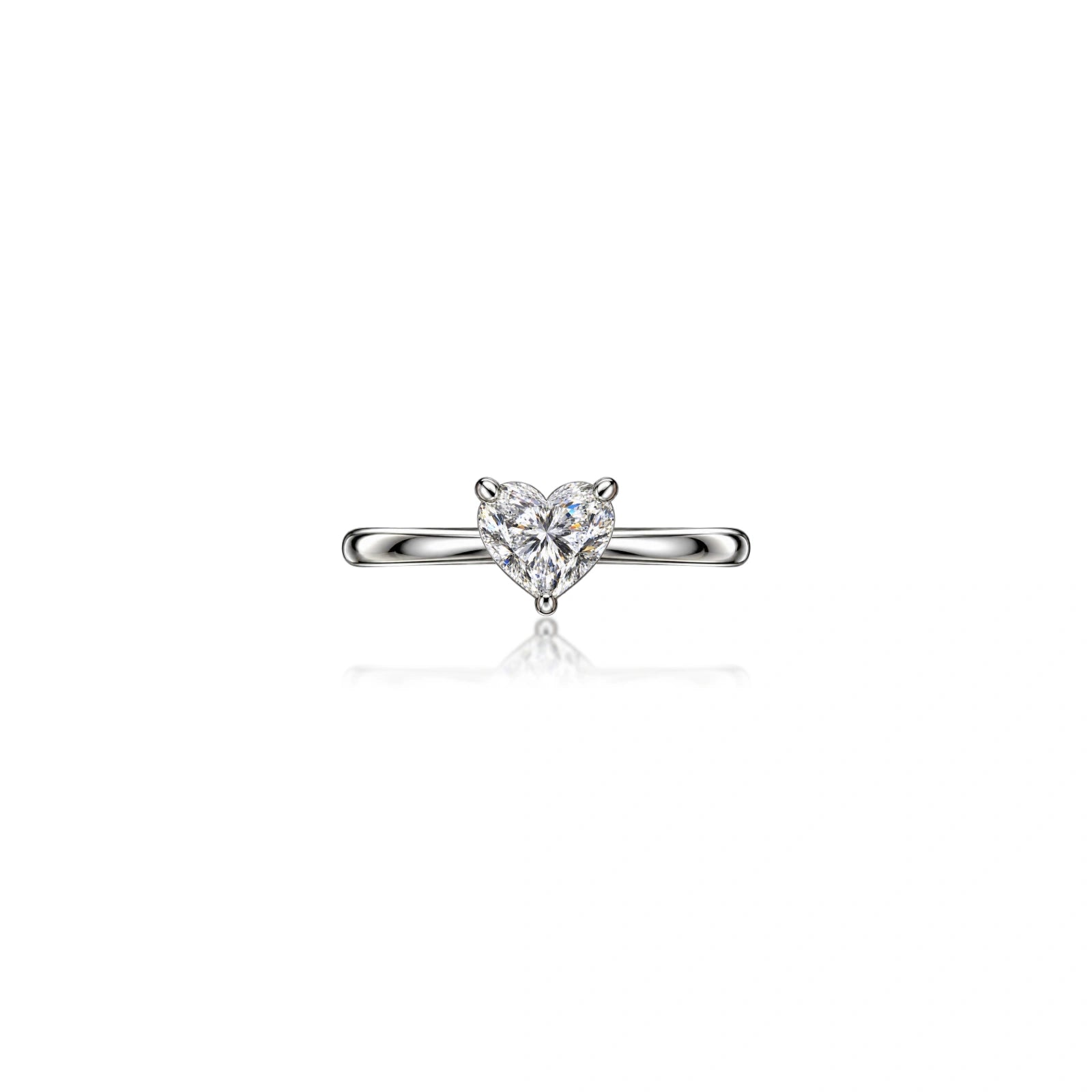 Elegant 1 Ct Heart Shaped Diamond Solitaire Ring for Women