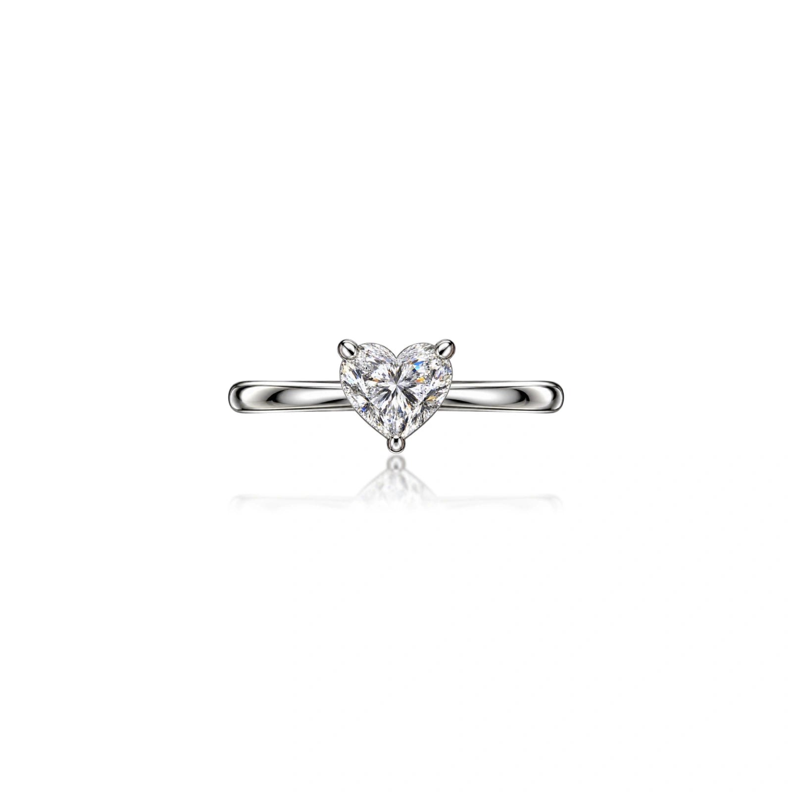 Stunning 2 Ct Heart Diamond Solitaire Ring for Her