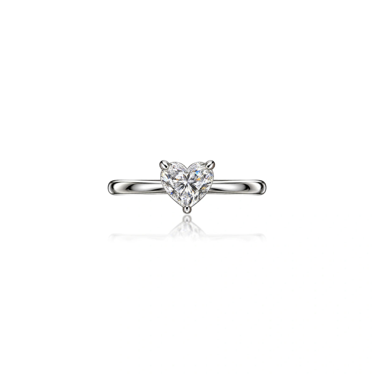 Stunning 2 Ct Heart Diamond Solitaire Ring for Her
