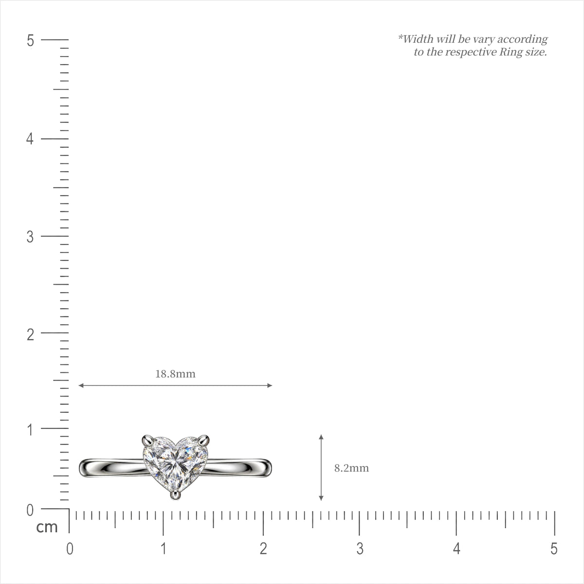 SI of 2 Ct Heart Diamond Ring