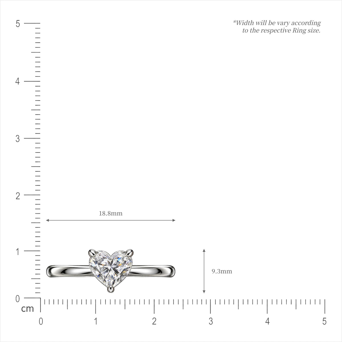 SI of 3 Ct Heart Cut Diamond Ring
