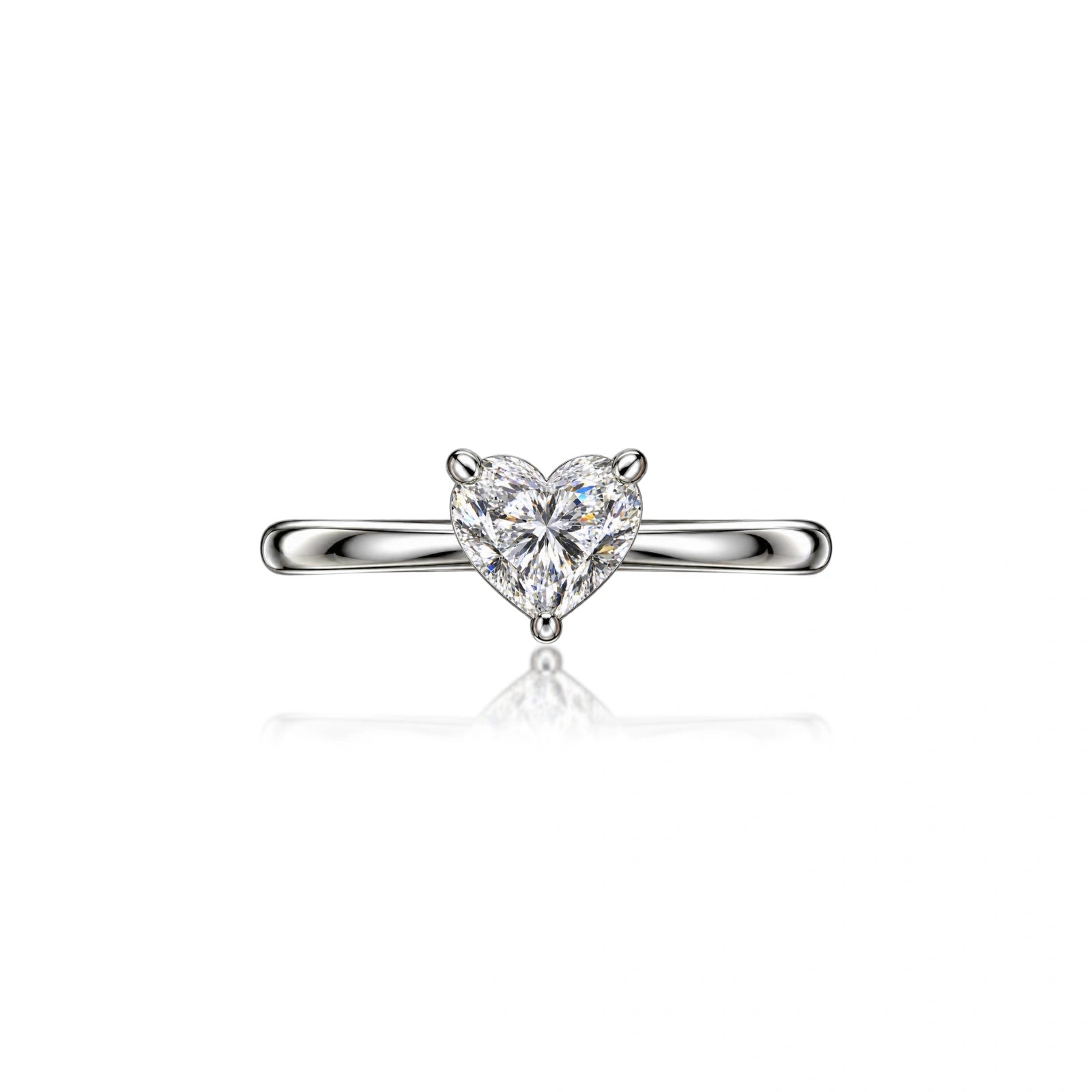 4 Ct Heart Cut Diamond Solitaire Ring for Wedding Moments by Fortune