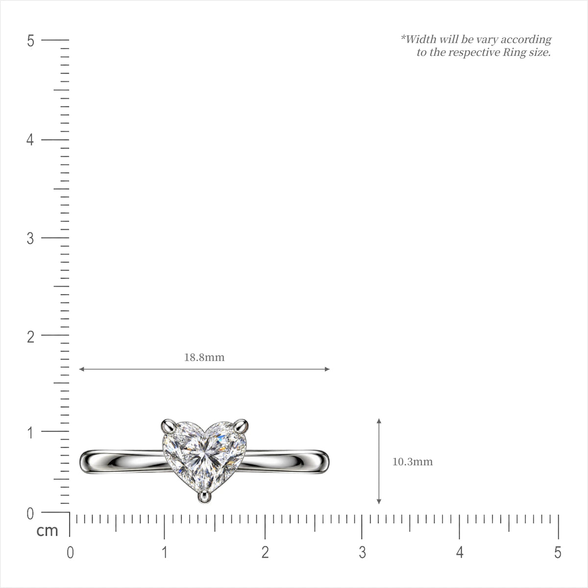 SI of 4 Ct Heart Cut Diamond Ring
