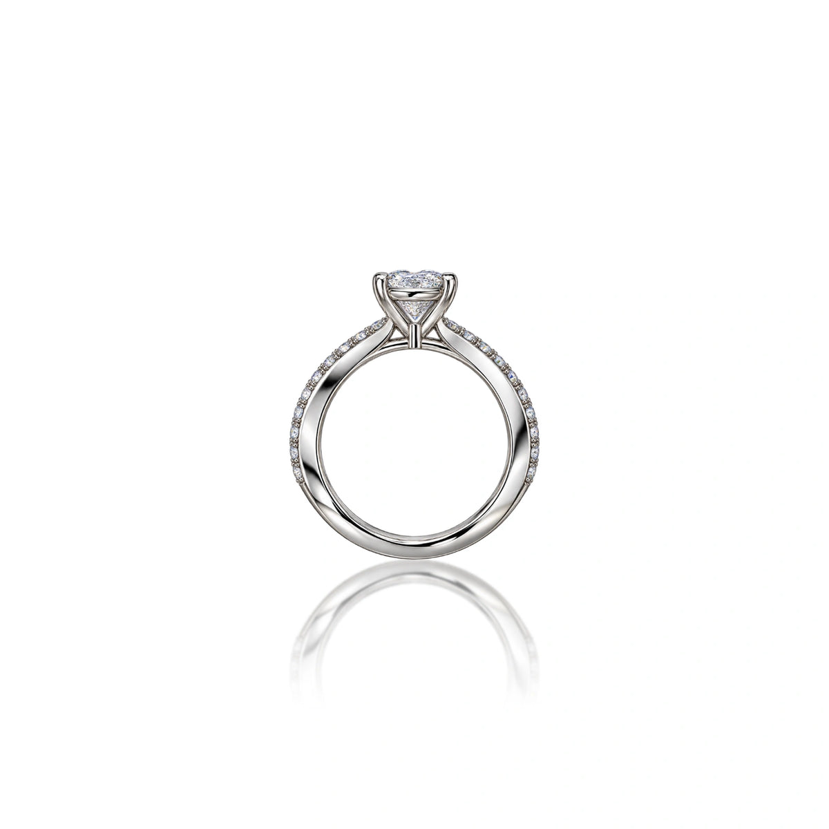 Luxe Heartbeat 0.75 Ct Heart Cut Diamond Pavé Ring for Women