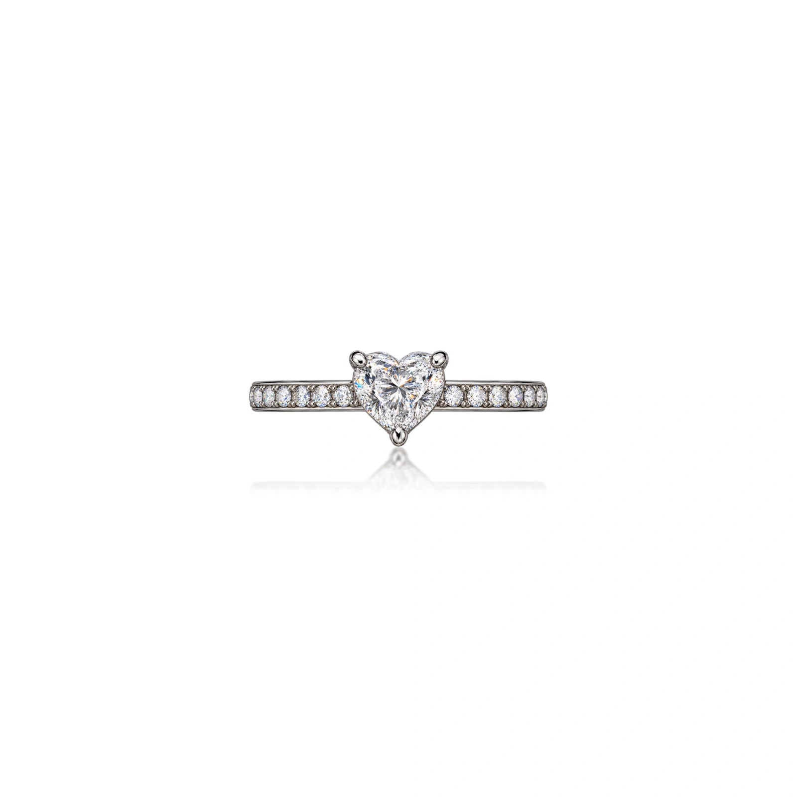 Love Forever 1 Ct Heart Cut Diamond Pavé Ring for Women