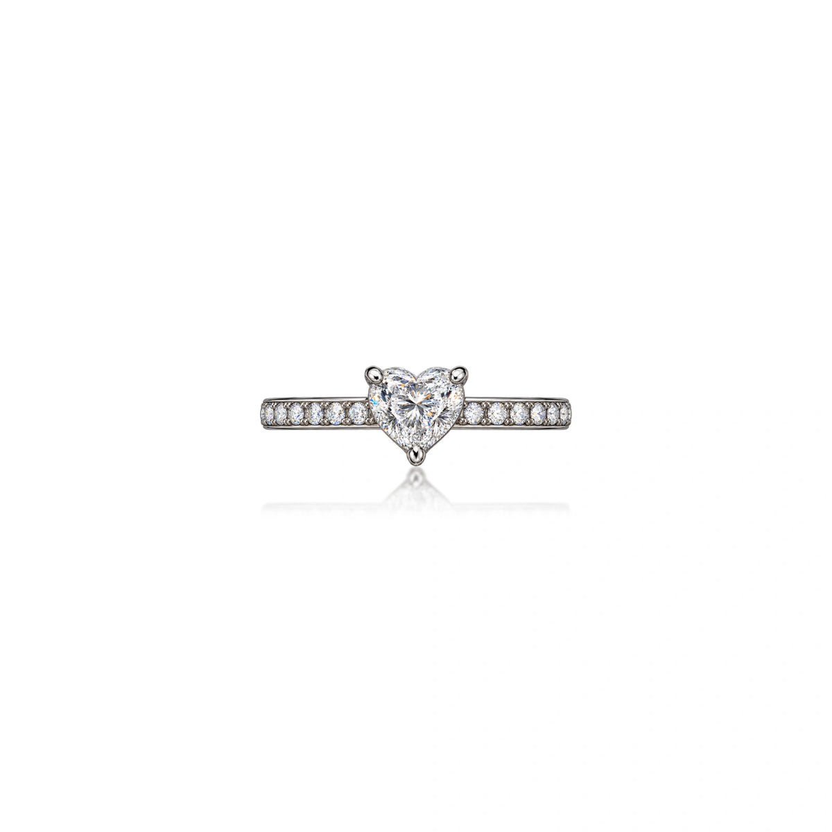 Love Forever 1 Ct Heart Cut Diamond Pavé Ring for Women