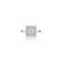 Elegant 0.5 Ct Princess Cut Diamond Halo Ring for Women by Fortune Jewellery