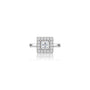Stunning 0.75 Ct Princess Cut Diamond Halo Ring for Women