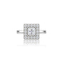 Charming 3 Ct Princess Cut Diamond Halo Ring for Women