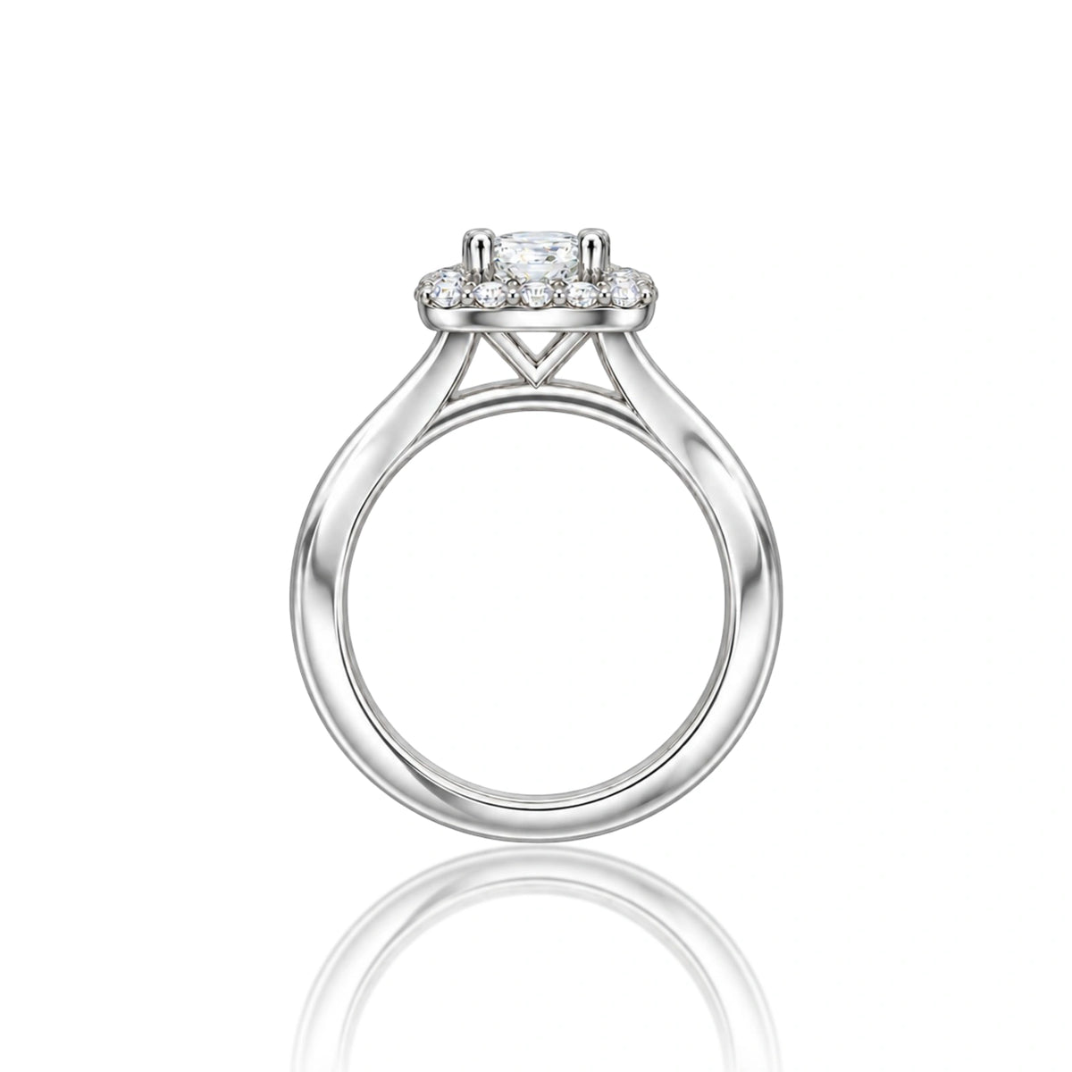 Sparkling 5 Ct Princess Cut Diamond Halo Ring for Women