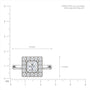 SI of 5 Ct Princess Cut Diamond Halo Ring