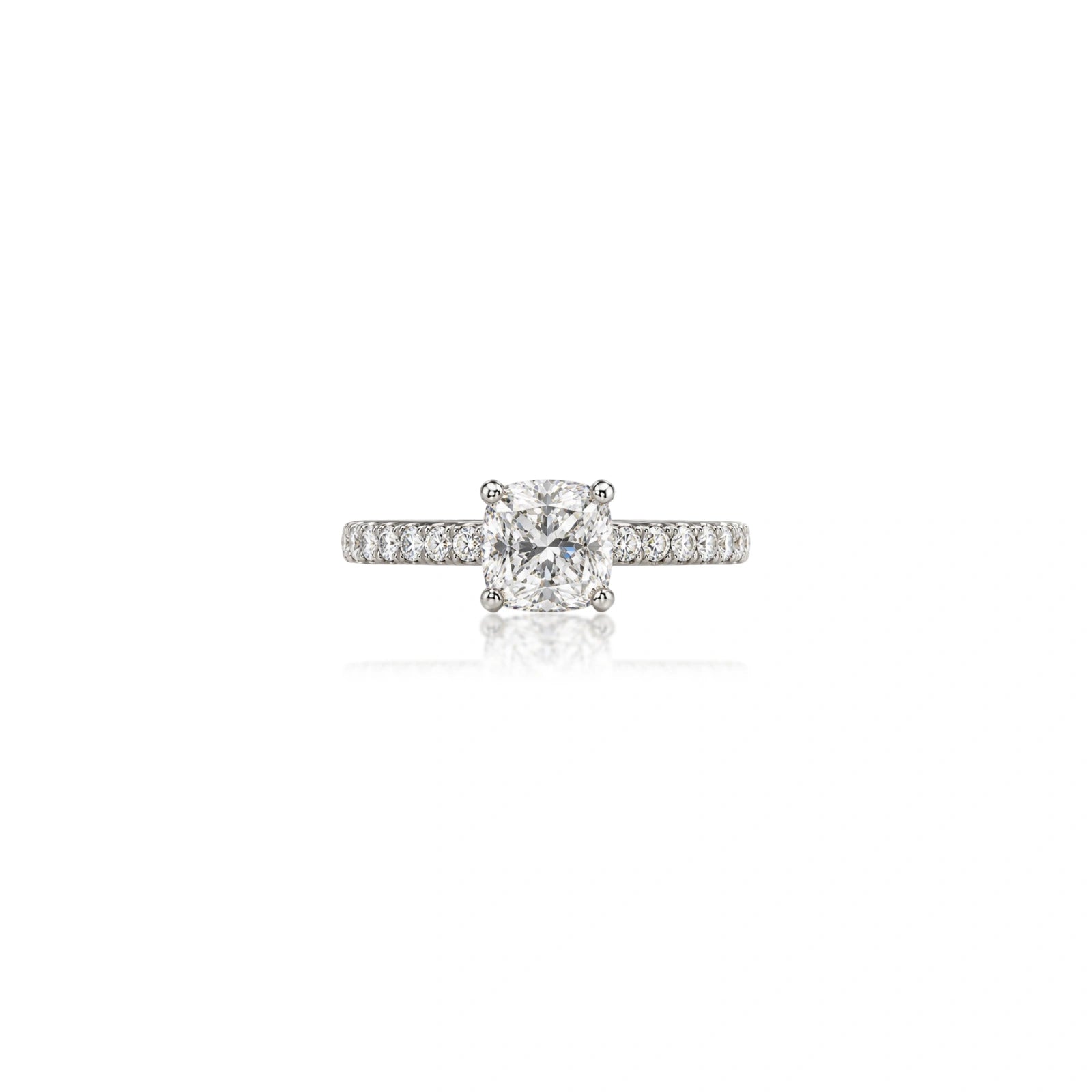 1 Ct Cushion Cut Lab Grown Diamond Rings for Women