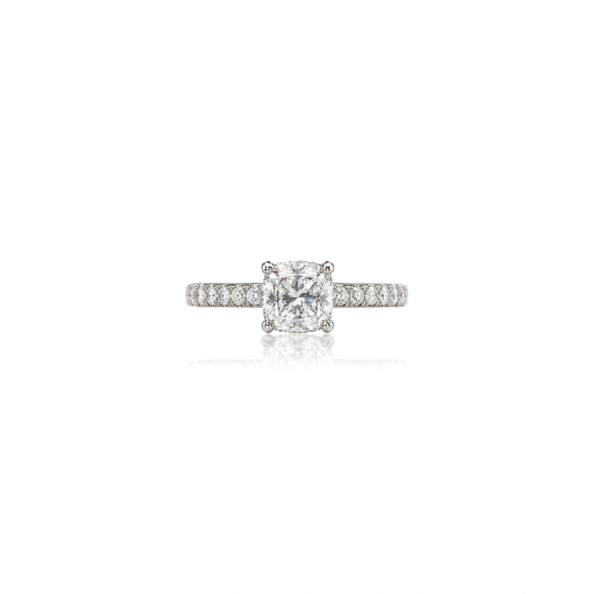 1 Ct Cushion Cut Lab Grown Diamond Rings for Women