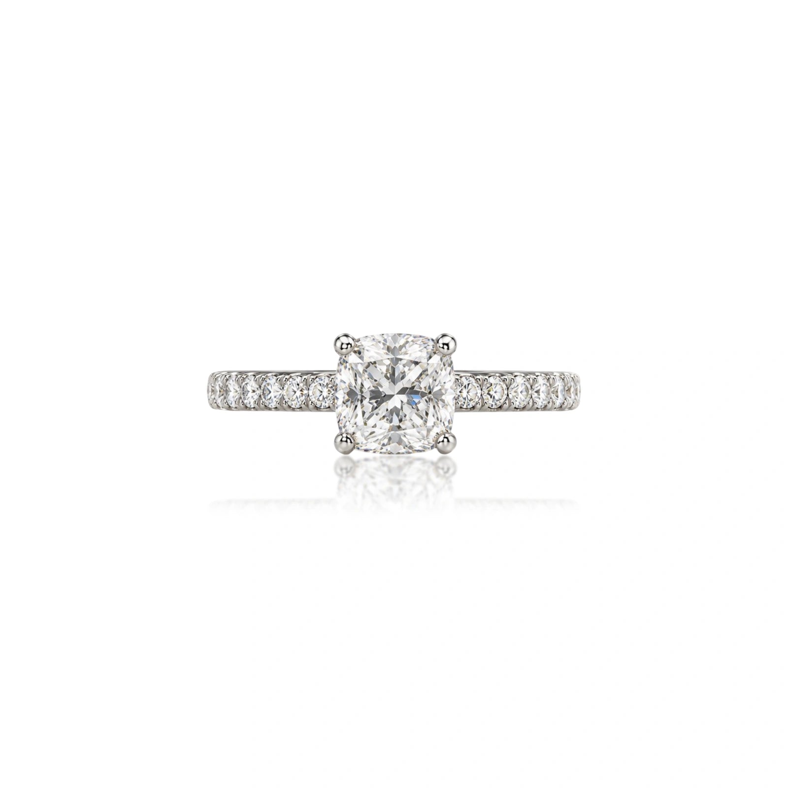 Dazzling 3Ct Cushion Cut Lab Grown Diamond Rings for Women