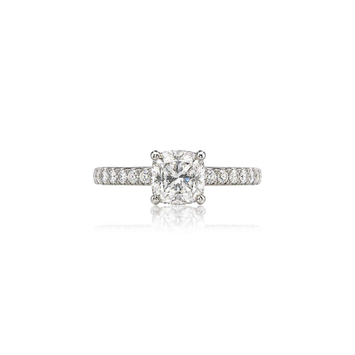 Dazzling 3Ct Cushion Cut Lab Grown Diamond Rings for Women