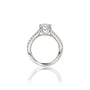 Back view of Dazzling Cushion Cut Lab Grown Diamond Rings