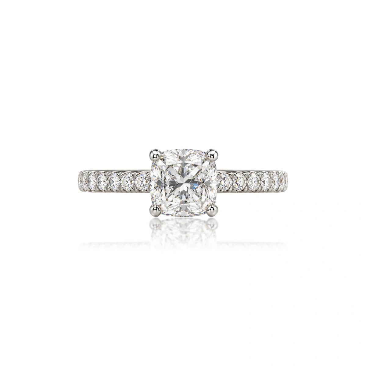 Glamorous 5 Ct Cushion Cut Lab Grown Diamond Rings for Women by Fortune Jewellery
