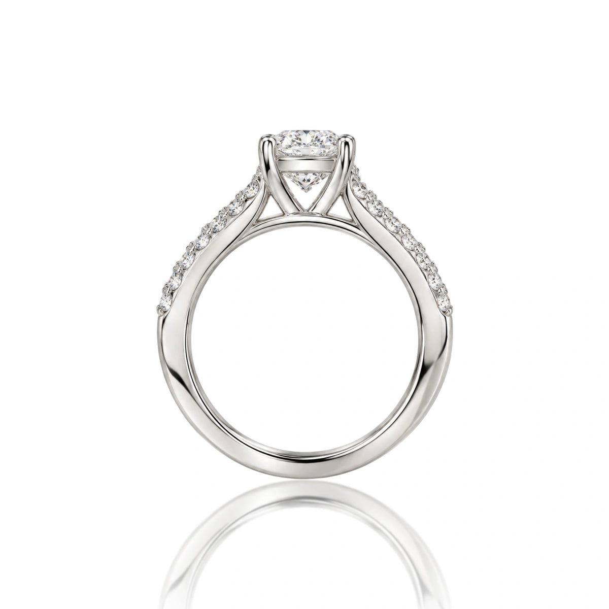 Minimalist Cushion Cut Lab Grown Diamond Rings for Women by Fortune Jewellery