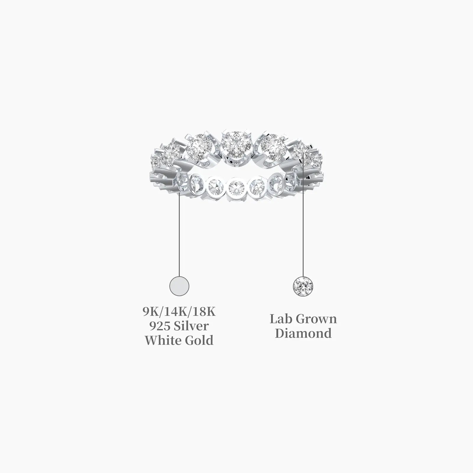 Unique harmony crown diamond band ring descriptive image