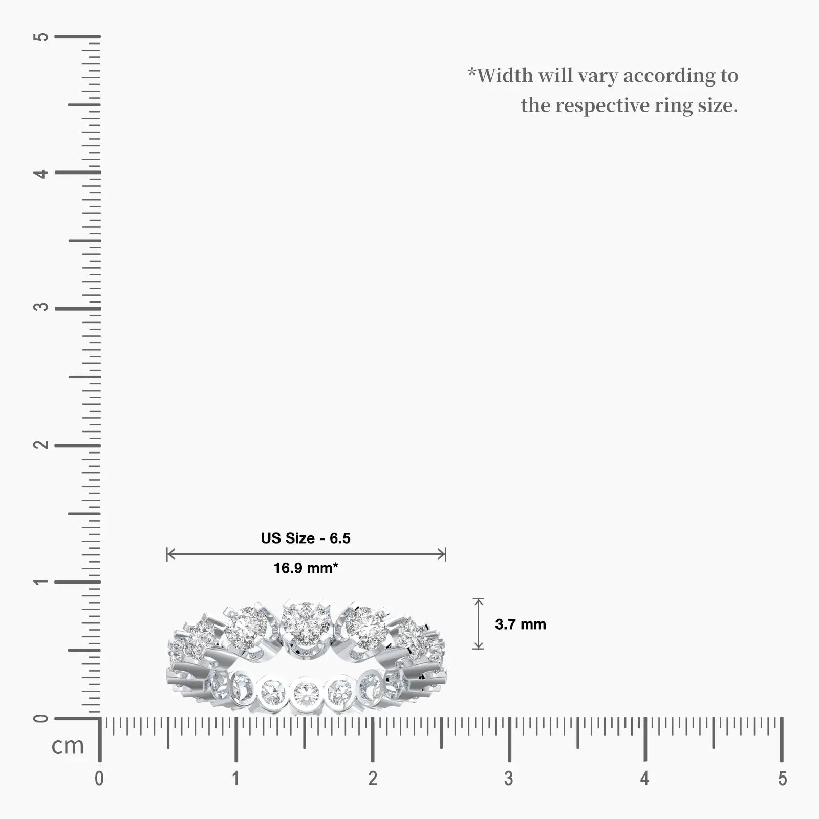 Unique harmony crown diamond band ring scale image
