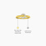 Decent gleaming loop diamond ring descriptive image