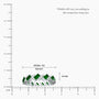 Unique emerald rhythm diamond ring scale image