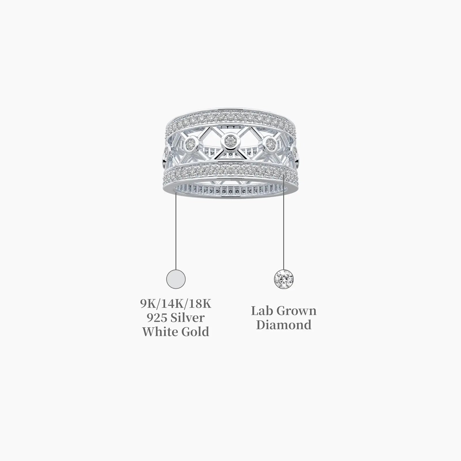 Regal lattice diamond ring descriptive image