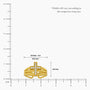 Unisex divine cross diamond ring scale image