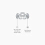 Oval link diamond ring valentine gift descriptive image