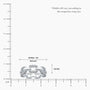 Oval link diamond ring valentine gift scale image