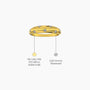 Stylish star burst diamond gold band descriptive image