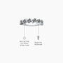  Zigzag princess diamond band valentine gift descriptive image