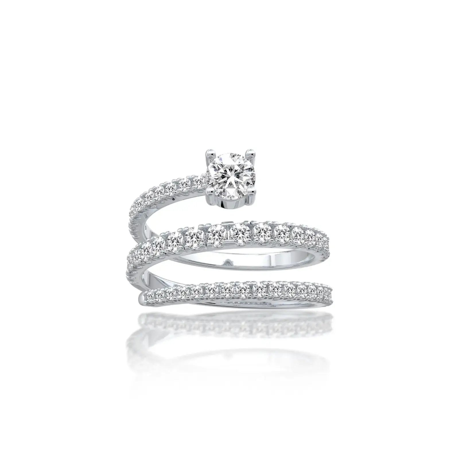 Twist wrap diamond ring for office wear