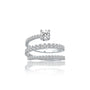 Twist wrap diamond ring for office wear