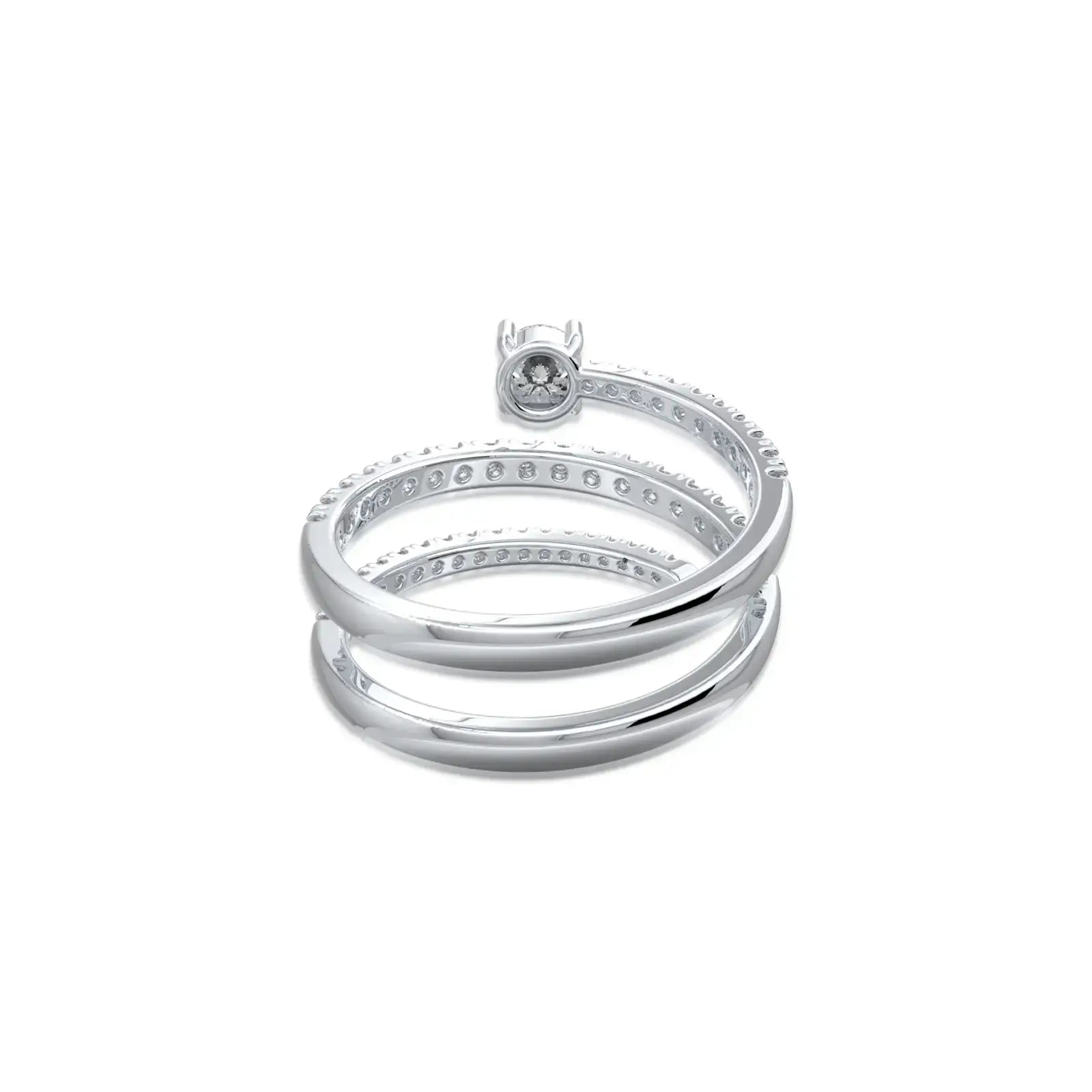 Trending twist wrap diamond ring for women