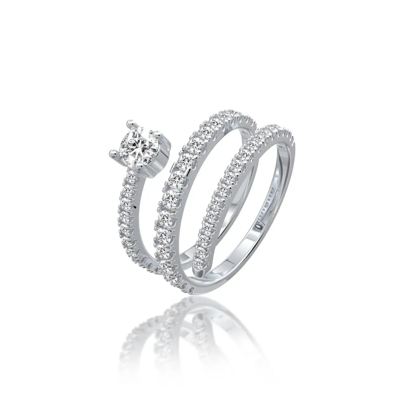  Twist wrap diamond ring for pretty girls
