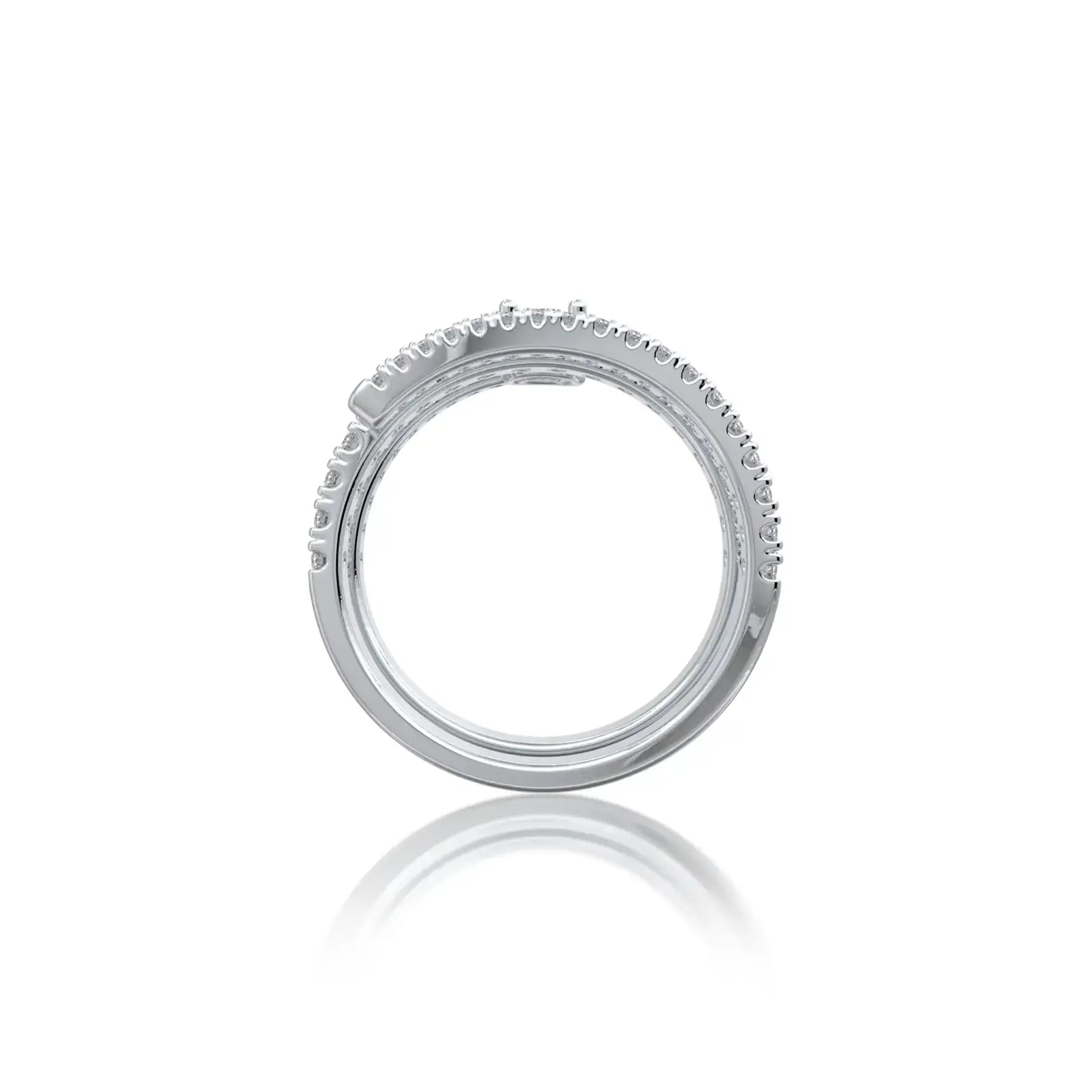Twist wrap diamond ring valentine gift for women