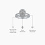 Pear halo split band ring descriptive image