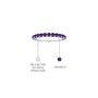 Unique february birthstone half eternity amethyst ring descriptive image