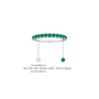 Descriptive image of white gold fortune gold may birthstone half eternity green agate ring