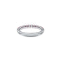 Trendy January birthstone half eternity garnet ring for girls