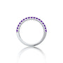 Fortune white gold Yellow gold february birthstone half eternity amethyst ring