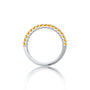 White gold november birthstone half eternity citrine ring for women
