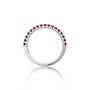 January birthstone half eternity garnet ring for women