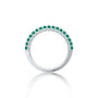 White gold may birthstone half eternity green agate ring