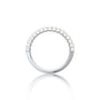 Fortune white gold trendy october birthstone half eternity opal ring