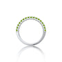 Fortune white gold august birthstone half eternity peridot ring