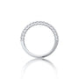 Fortune white gold april birthstone half eternity white topaz ring
