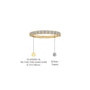 Descriptive image of yellow gold april birthstone half eternity white topaz ring