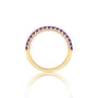 Fortune yellow gold Yellow gold february birthstone half eternity amethyst ring